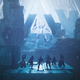 A screenshot showing six Destiny 2 players preparing to take on Aetheon in the Vault of Glass raid.
